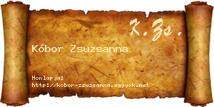 Kóbor Zsuzsanna névjegykártya
